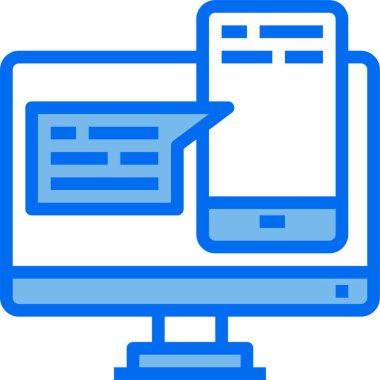 bilgisayar izleme simgesi, vektör illüstrasyonu