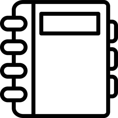 Not defteri simgesinin vektör illüstrasyonu