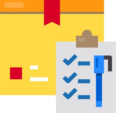 Kontrol listesi kavramının minimalist vektör simgesi