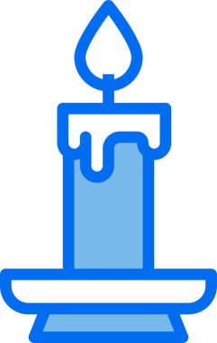 Mum yassı simgesi, vektör illüstrasyonu