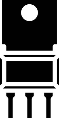 Dijital işlemci simgesi. Çip simgesi. Teknoloji simgesi