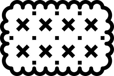 Bisküvi simgesi vektör illüstrasyonu