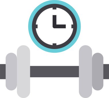 Saat simgesi, vektör illüstrasyonu 