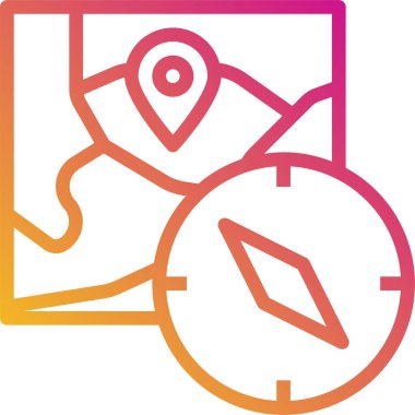 Pin konumunun minimalist vektör simgesi 