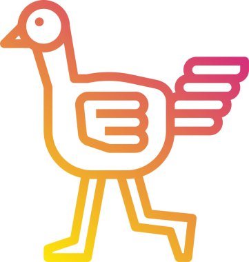 Devekuşu simgesinin çizgi film karakteri