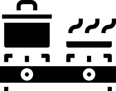 Yemek pişirme çanağının vektör illüstrasyon simgesi