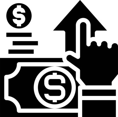 Para kavramının minimalist vektör simgesi