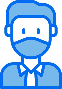 Maske tasarımı erkek avatarı, vektör illüstrasyonu  