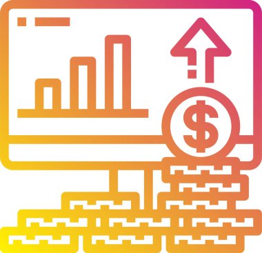 Para kavramının minimalist vektör simgesi