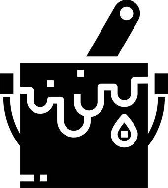 boya kovası simgesi, vektör illüstrasyonu