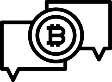 Bitcoin ikonunun vektör illüstrasyonu. Web sitesi için dijital para simgesi 