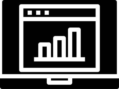 Basit iş web sitesi simgesi grafiği, vektör illüstrasyonu