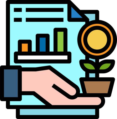 iş raporu minimalist vektör simgesi