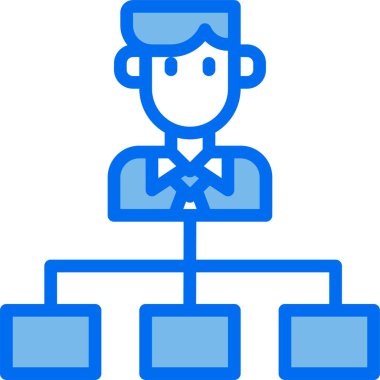 İş adamı kavramının minimalist vektör simgesi