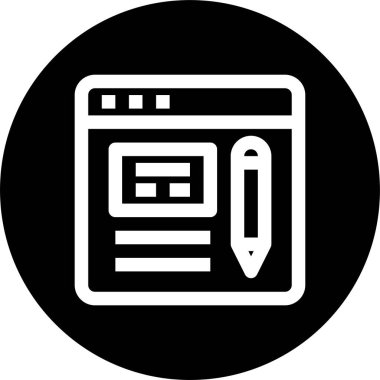 Web tarayıcı, basit vektör simgesi tasarımı