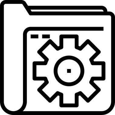 Veri teknolojisinin vektör illüstrasyon simgesi