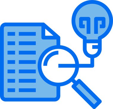 Basit modern fikir simgesi, vektör illüstrasyonu