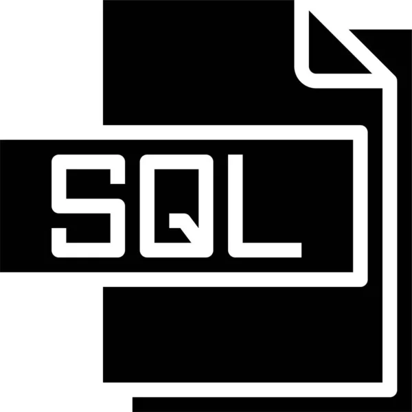 Sql Dateiformat Vektorillustration — Stockvektor