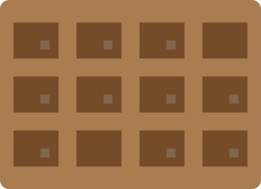 Beyaz arkaplanda çikolatanın vektör illüstrasyonu