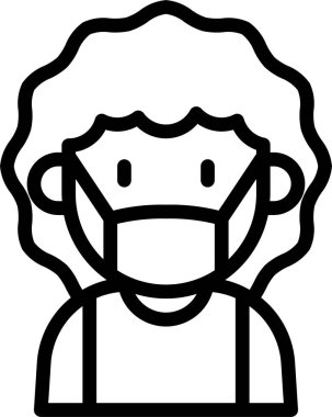 çocuk Avatar. Tıbbi maske takan çocuk