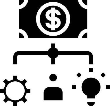 Para kavramının minimalist vektör simgesi