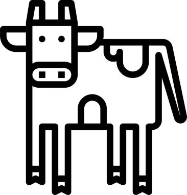 inek simgesi, vektör illüstrasyonu