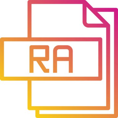 ra dosya biçimi simgesi vektörü