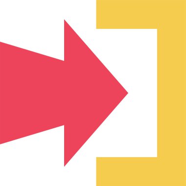 minimalist vektör simgesi, ok ile imzala