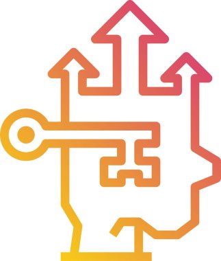 Basit modern fikir simgesi, vektör illüstrasyonu