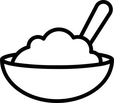 yemek ikonu, vektör illüstrasyonu