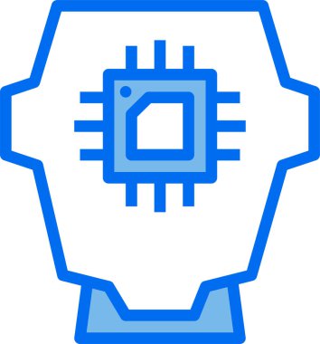 Dijital işlemci simgesi. Çip simgesi. Teknoloji simgesi