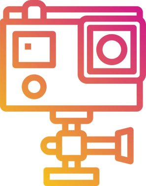 Hareket kamerasının basit simgesi, vektör illüstrasyonu