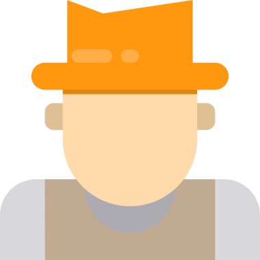 Çiftçi simgesi, vektör illüstrasyonu