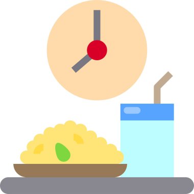 Saat simgesi, vektör illüstrasyonu 