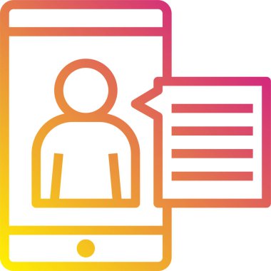 mobil sohbet simgesi, vektör illüstrasyonu