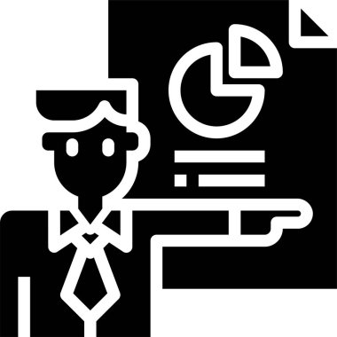 iş raporu minimalist vektör simgesi