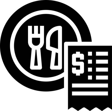 Fatura vektör simgesi. Bill simgesi şablonu.