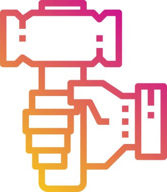 Çekiç ikonu vektör illüstrasyonu