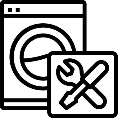 çamaşır makinesi, vektör illüstrasyonu 