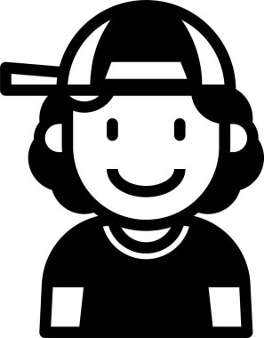 kullanıcı profili, çocuk avatarı, vektör illüstrasyonu 