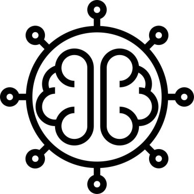 Robot simgesinin vektör illüstrasyonu 