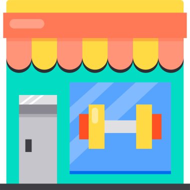 Dükkanın minimalist vektör simgesi, alışveriş kavramı 