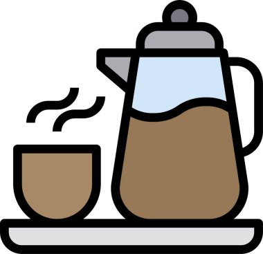 Kahve ısıtıcısı vektör simgesi