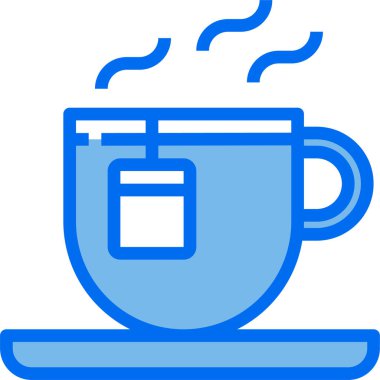 Çay fincanının basit vektör simgesi