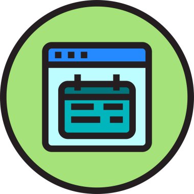 Web tarayıcı, basit vektör simgesi tasarımı