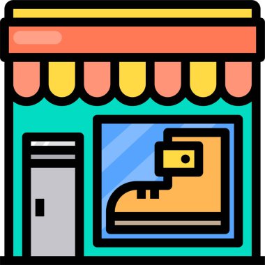 Alışveriş kavramının minimalist vektör simgesi 