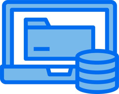 Laptop dosya küresinin minimalist vektör simgesi