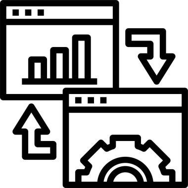 Basit iş web sitesi simgesi grafiği, vektör illüstrasyonu