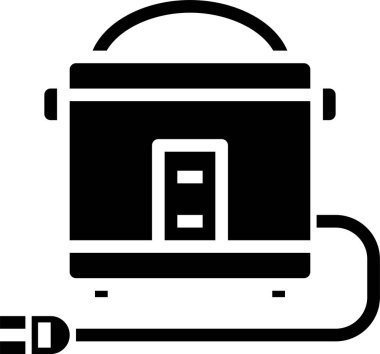 pilav pişiricisinin minimalist vektör simgesi