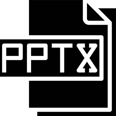 pptx dosya biçimi vektör illüstrasyonu 